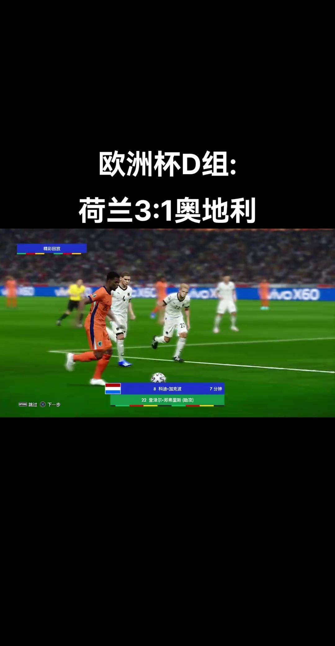 荷兰大胜奥地利，提前晋级欧洲杯强的简单介绍